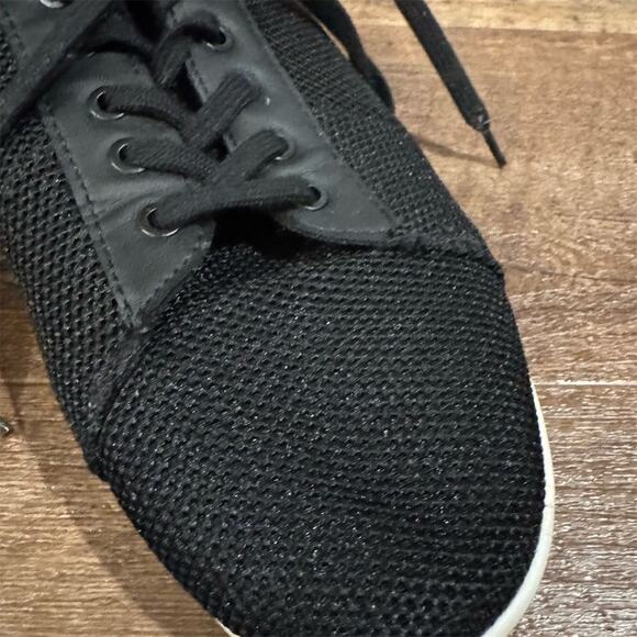 Zara Men's Black Knit Sneakers EU 44 US 10.5 Lace-Up Casual Minimalist Capsule - Picture 2 of 9